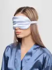 Голубой маска для сна шелковая / повязка для сна / маска ночная / для медитации