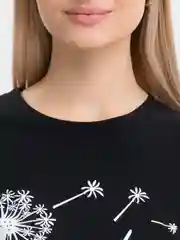 Угольный футболка женская, с печатью