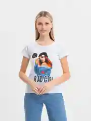 Белый футболка женская, хлопок