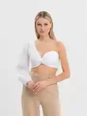 Белый топ с рукавом