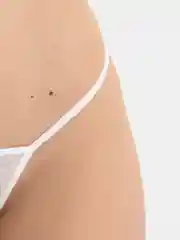Белый стринги сетчатые