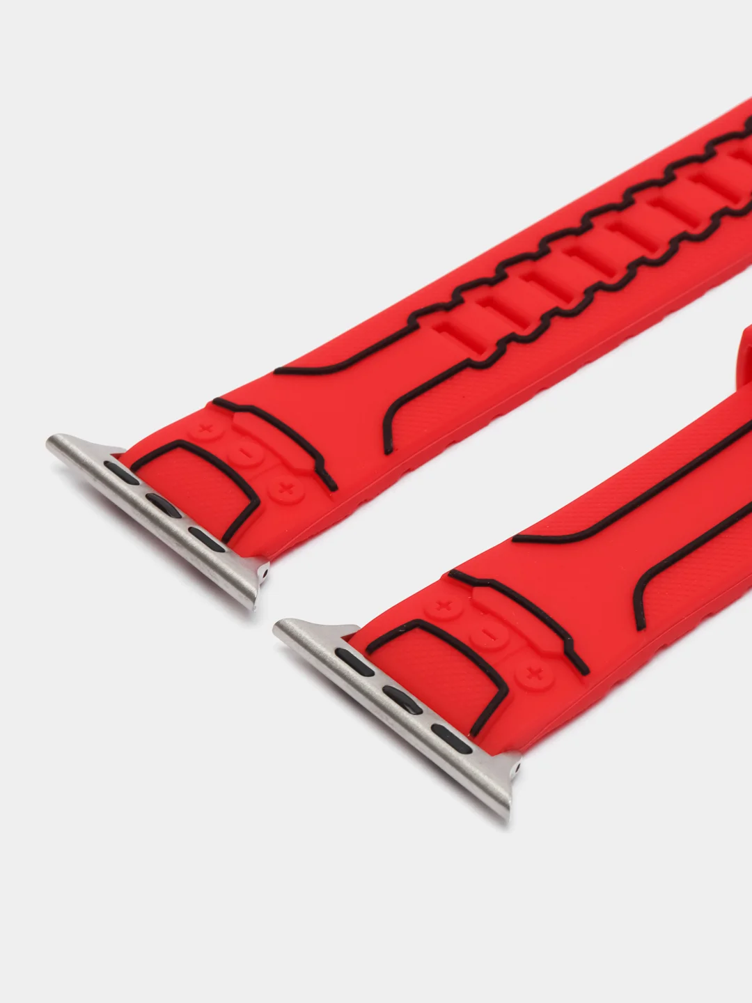 Красный силиконовый ремешок для Apple Watch 38/40/42/44 mm с застежкой