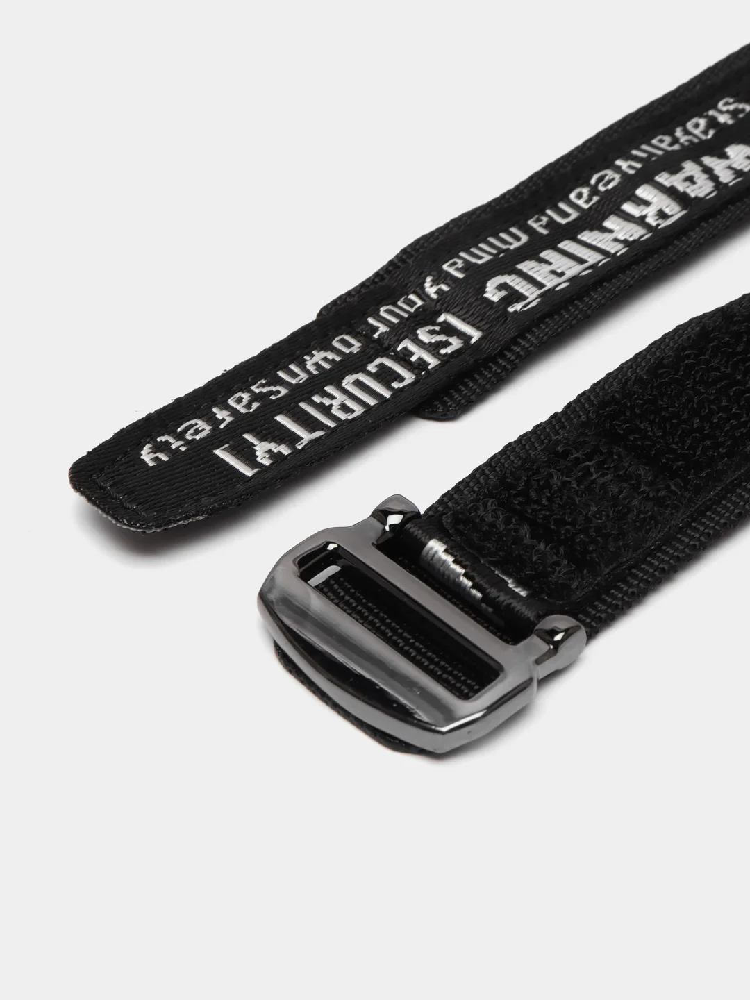 Белый ремешок на липучке для Apple Watch 38, 40, 41, 42, 44, 45 mm черный нейлоновый с вышивкой
