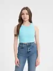 Мятный топ женский базовый однотонный, кроп-топ, майка-топ