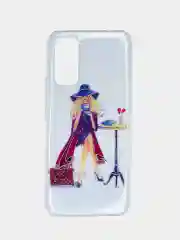 Серый меланж чехол Huawei Honor 30 / Honor 30 Premium, Хуавей Хонор 30 (Премиум) прозрачный с рисунком