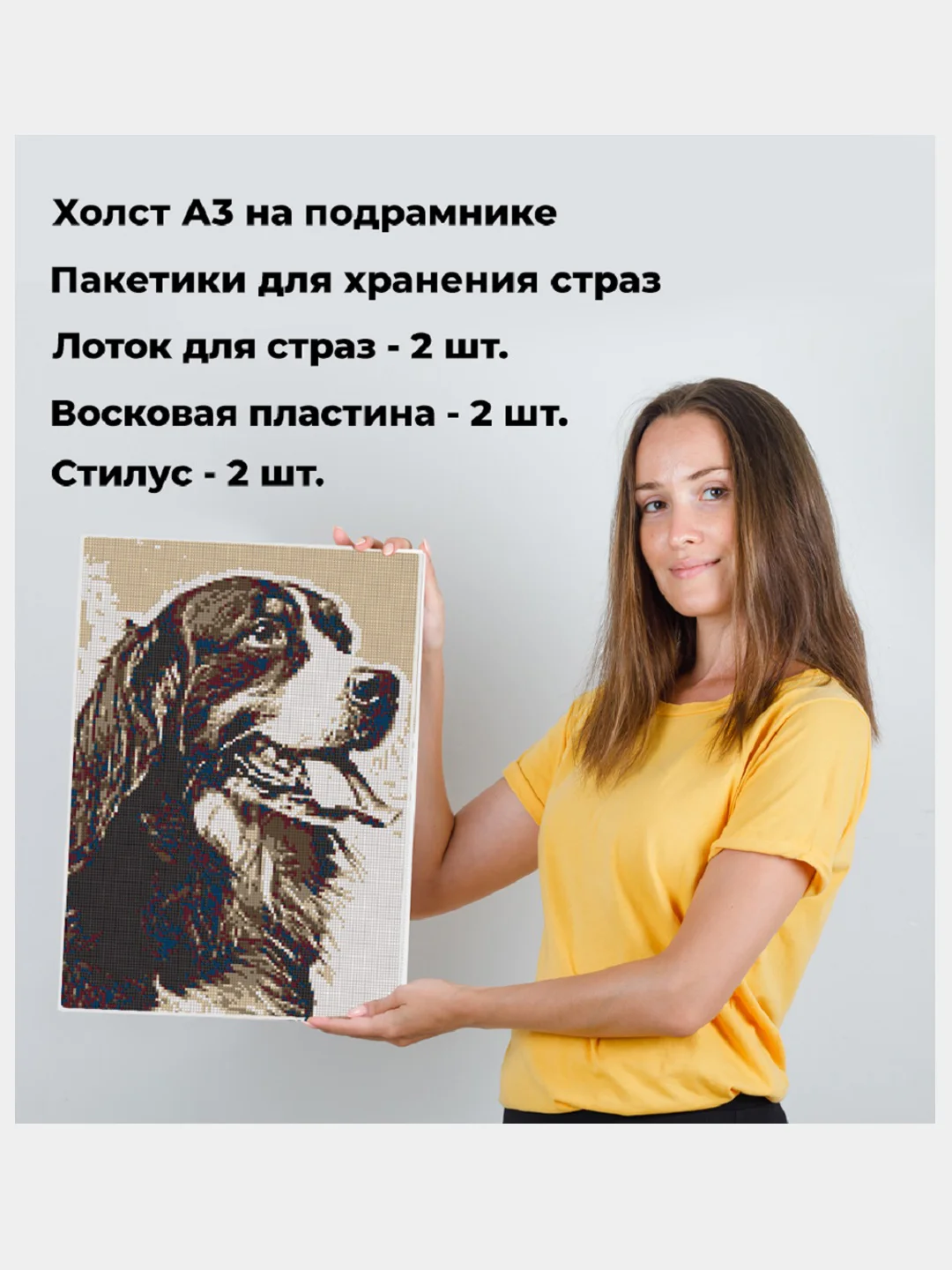 Алмазная мозаика по твоей фотографии на подрамнике Qbrix Vintage A3