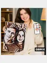 Алмазная мозаика по твоей фотографии на подрамнике Qbrix Vintage A3