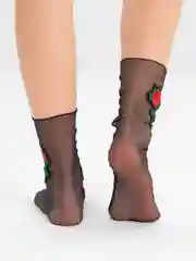 Носки женские из люрекса с Розочкой
