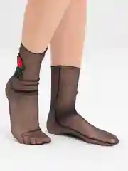 Носки женские из люрекса с Розочкой