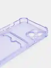Фиолетовый чехол с карманом для карт iPhone XR, 11, 12, 13, 14, 15, Pro, Pro Max, Plus, 7, 8, айфон