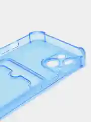 Синий чехол с карманом для карт iPhone XR, 11, 12, 13, 14, 15, Pro, Pro Max, Plus, 7, 8, айфон