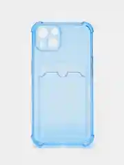 Синий чехол с карманом для карт iPhone XR, 11, 12, 13, 14, 15, Pro, Pro Max, Plus, 7, 8, айфон