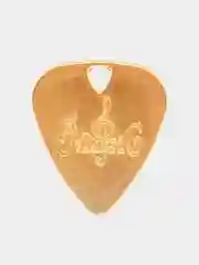 Золотой подвеска в форме медиатора с логотипом "MusiG"