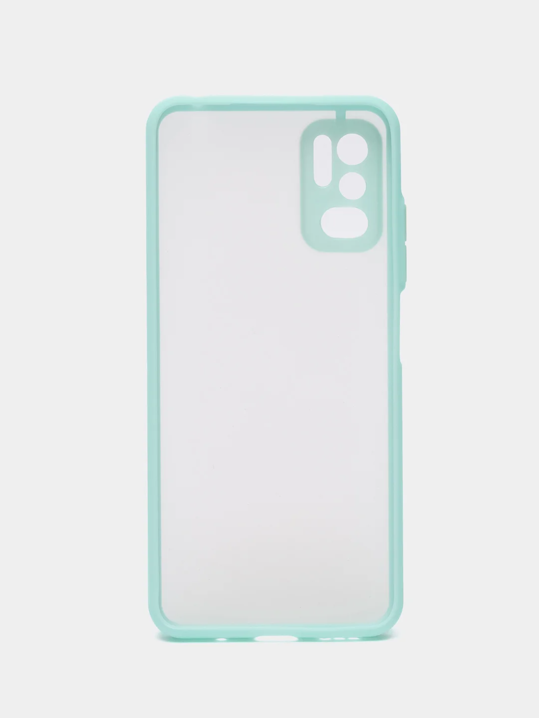Бирюзовый чехол Xiaomi Poco M3 Pro, Redmi Note 10T, пластиковый, матовый, с цветными кнопками