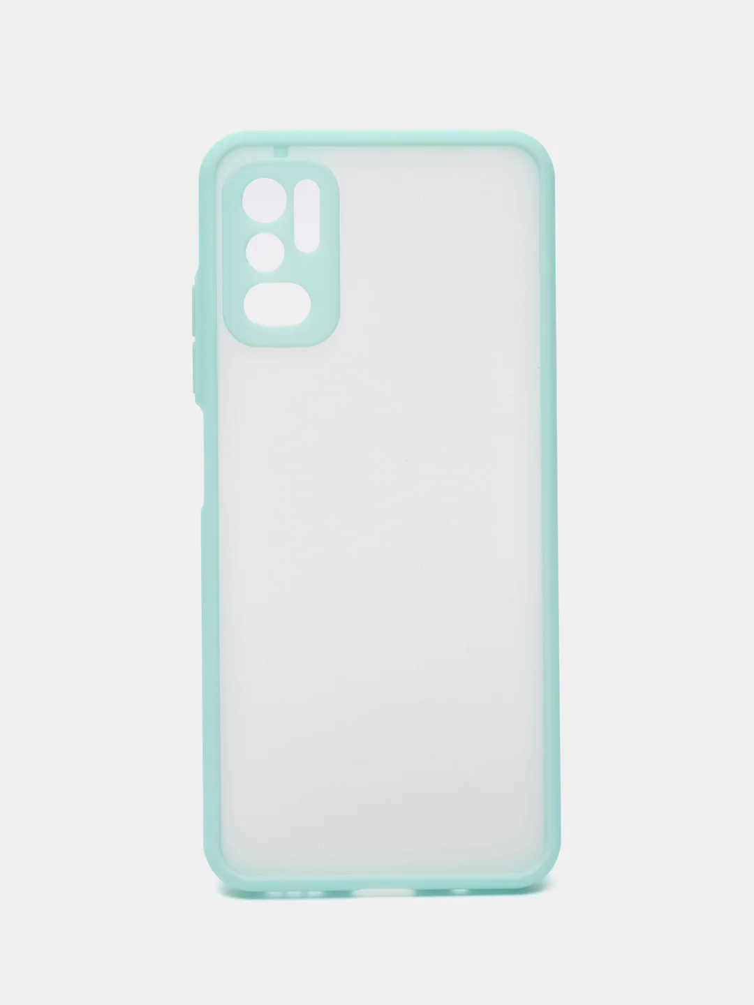 Бирюзовый чехол Xiaomi Poco M3 Pro, Redmi Note 10T, пластиковый, матовый, с цветными кнопками