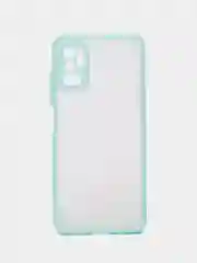 Бирюзовый чехол Xiaomi Poco M3 Pro, Redmi Note 10T, пластиковый, матовый, с цветными кнопками