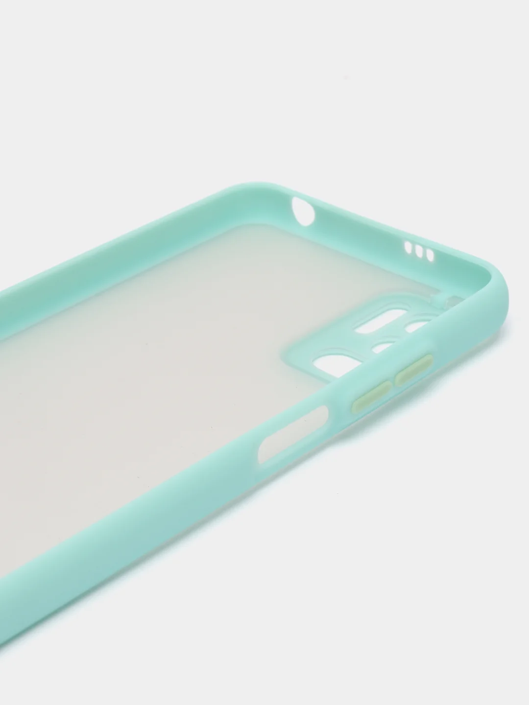 Бирюзовый чехол Xiaomi Poco M3 Pro, Redmi Note 10T, пластиковый, матовый, с цветными кнопками