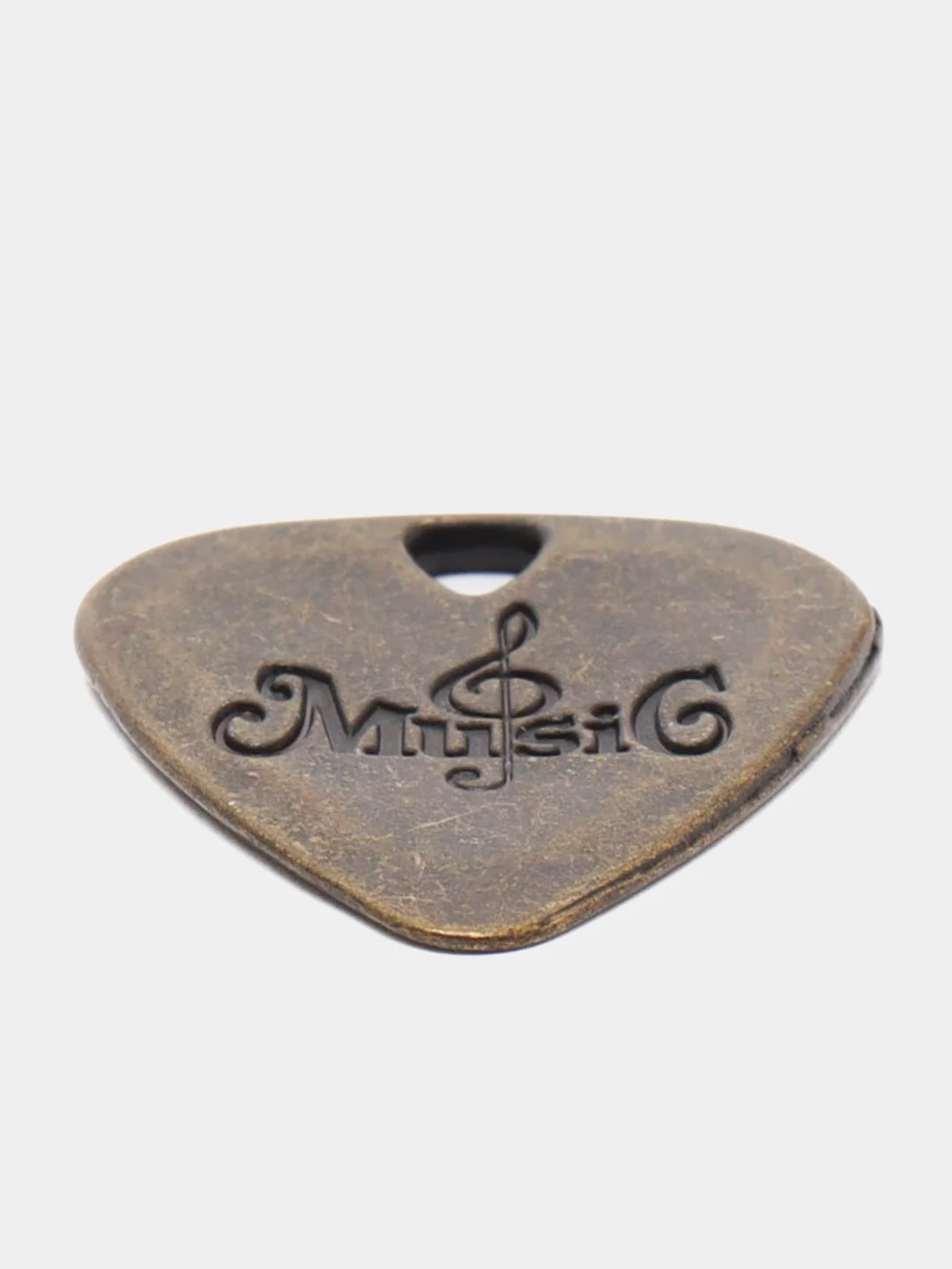 Бронзовый подвеска в форме медиатора с логотипом "MusiG"