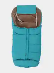 Голубой детский зимний меховой конверт