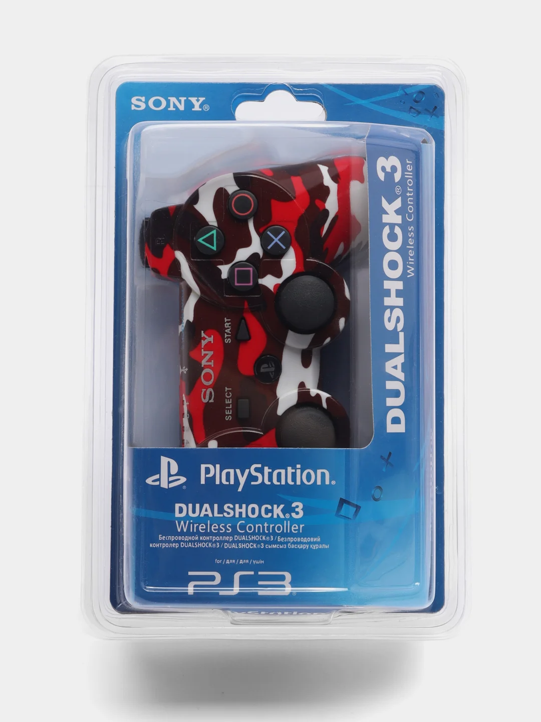 Багровый беспроводной геймпад для PS3