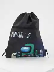 Зеленый сумка-рюкзак, мешок для обуви Among US