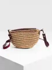 Сумка из джута, с элементами из эко-кожи