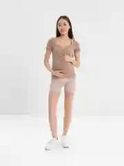 Бежевый шорты для беременных