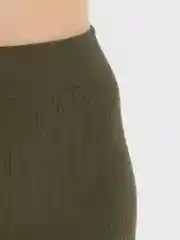 Зелёный хаки легинсы в рубчик, спортивные