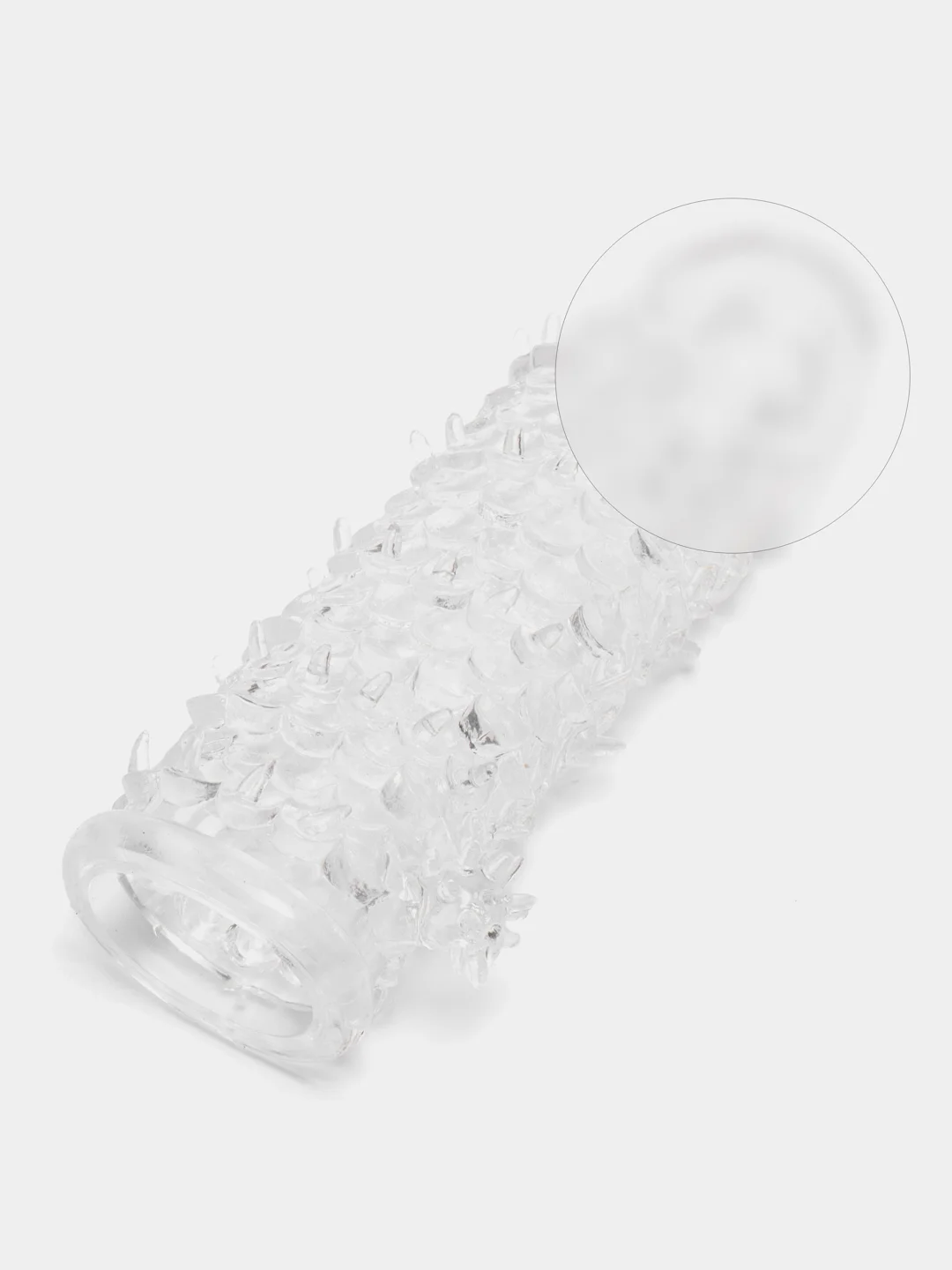 Насадка закрытая на член Crystal sleeve, в форме чешуи, 1 штука