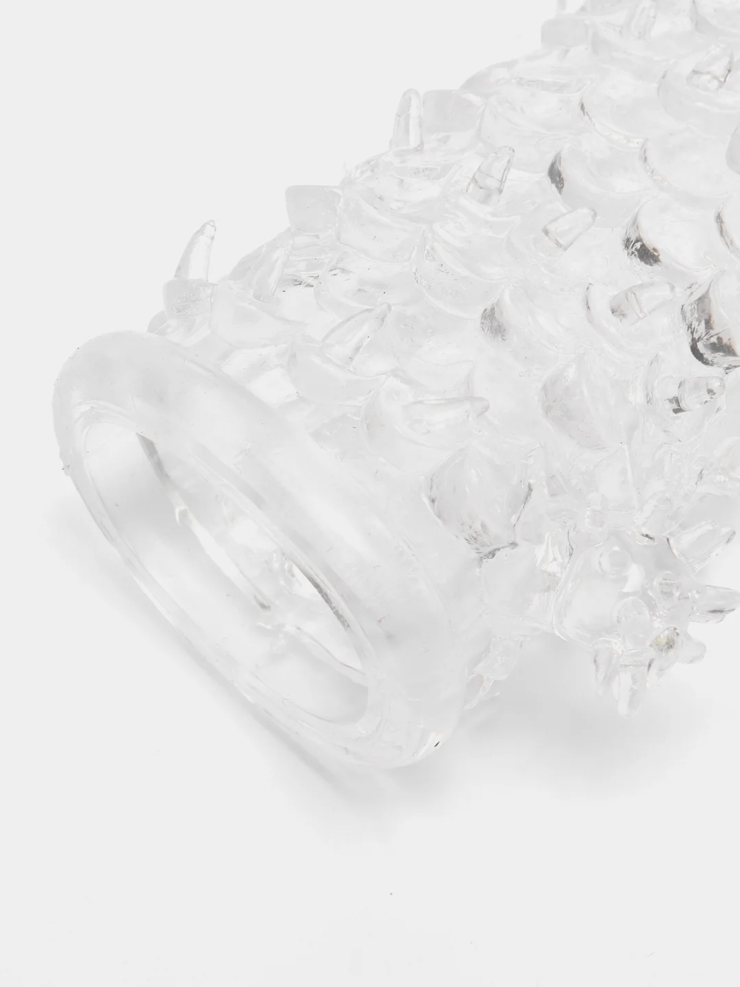 Насадка закрытая на член Crystal sleeve, в форме чешуи, 1 штука