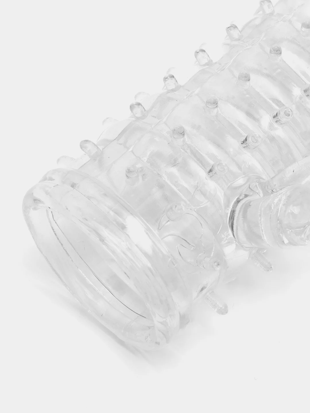 Насадка закрытая на член Crystal sleeve, рельефная, 1 штука