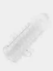 Насадка закрытая на член Crystal sleeve, рельефная, 1 штука