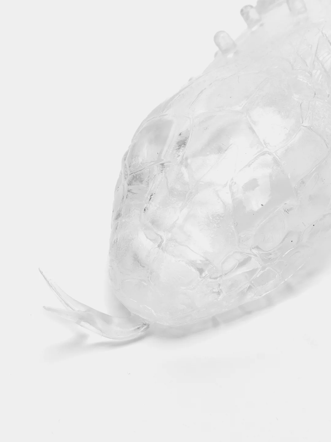Насадка закрытая на член Crystal Sleeve, в форме змеи, 1 штука