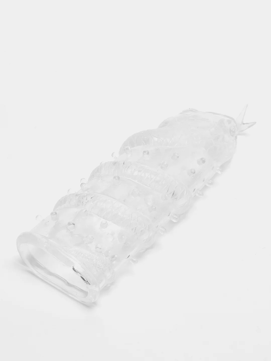 Насадка закрытая на член Crystal Sleeve, в форме змеи, 1 штука