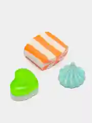 Коралловый меланж кабошон фигурки для рукоделия, поделок, игр, декорирования. Набор из 10шт