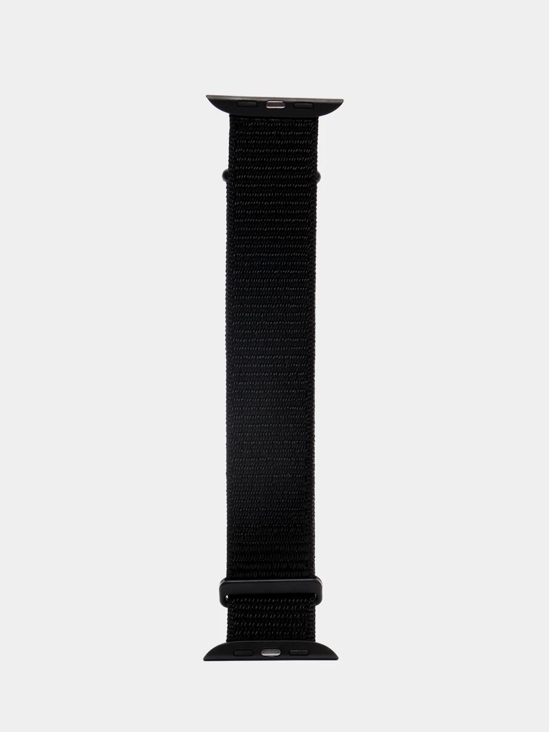 Черный нейлоновый ремешок на липучке для Apple Watch 38, 40, 41, 42, 44, 45 mm