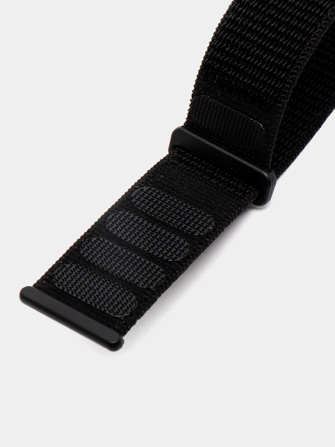 Черный нейлоновый ремешок на липучке для Apple Watch 38, 40, 41, 42, 44, 45 mm