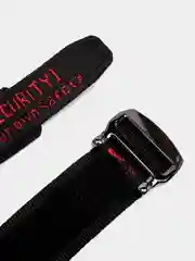 Красный ремешок на липучке для Apple Watch 38, 40, 41, 42, 44, 45 mm черный нейлоновый с вышивкой