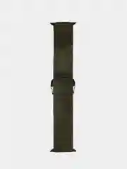 Желтый ремешок на липучке для Apple Watch 38, 40, 41, 42, 44, 45 mm черный нейлоновый с вышивкой
