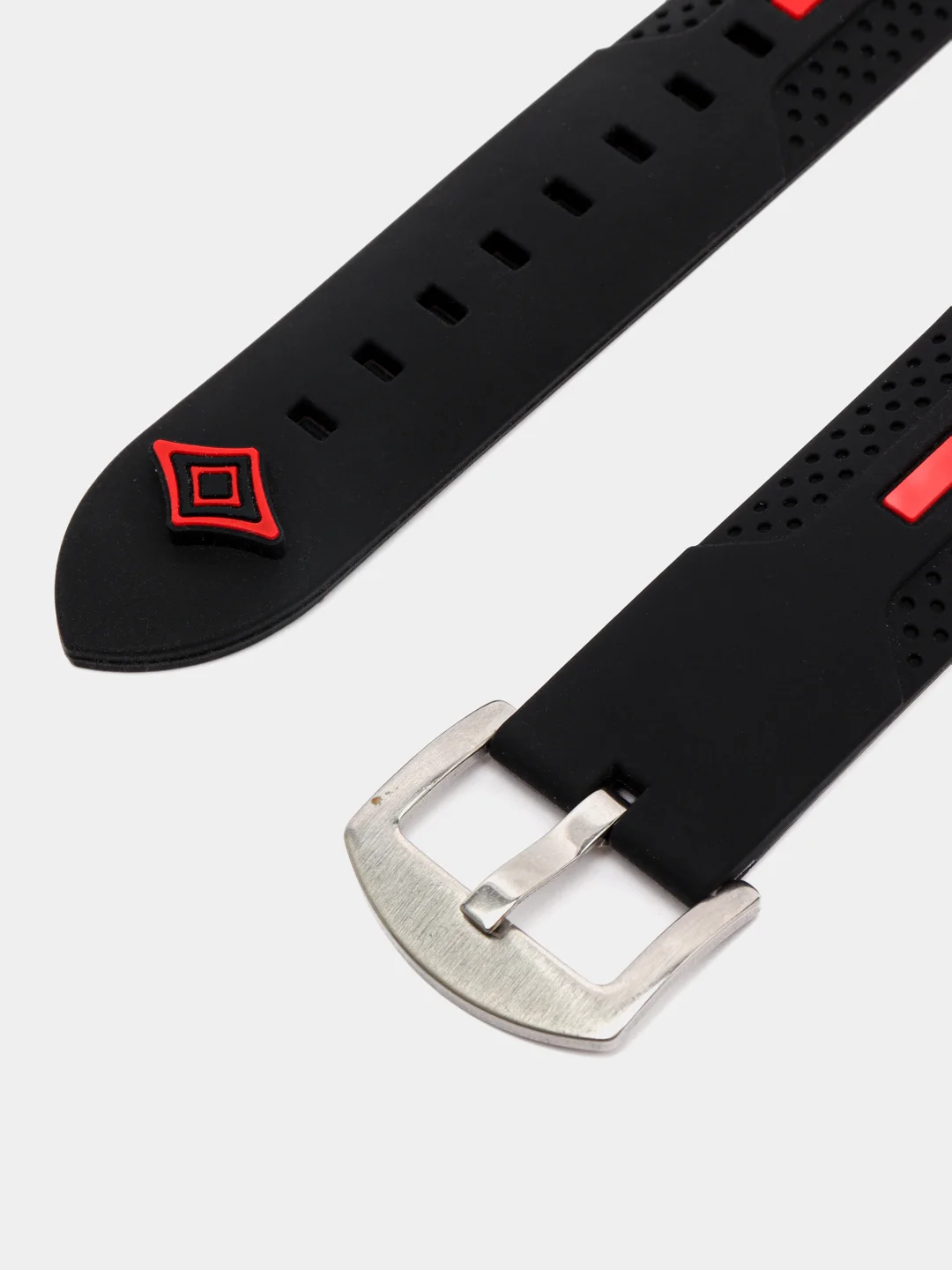 Хром силиконовый ремешок для Apple Watch 38/40/42/44 mm с застежкой
