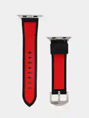 Хром силиконовый ремешок для Apple Watch 38/40/42/44 mm с застежкой