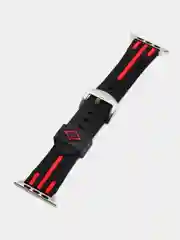 Хром силиконовый ремешок для Apple Watch 38/40/42/44 mm с застежкой