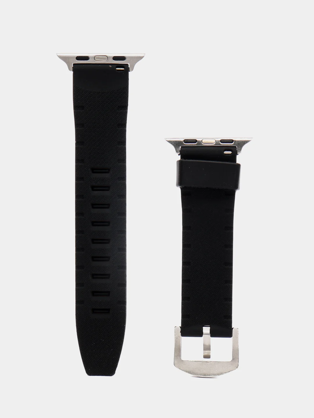 Черный силиконовый ремешок для Apple Watch 38/40/42/44 mm с застежкой