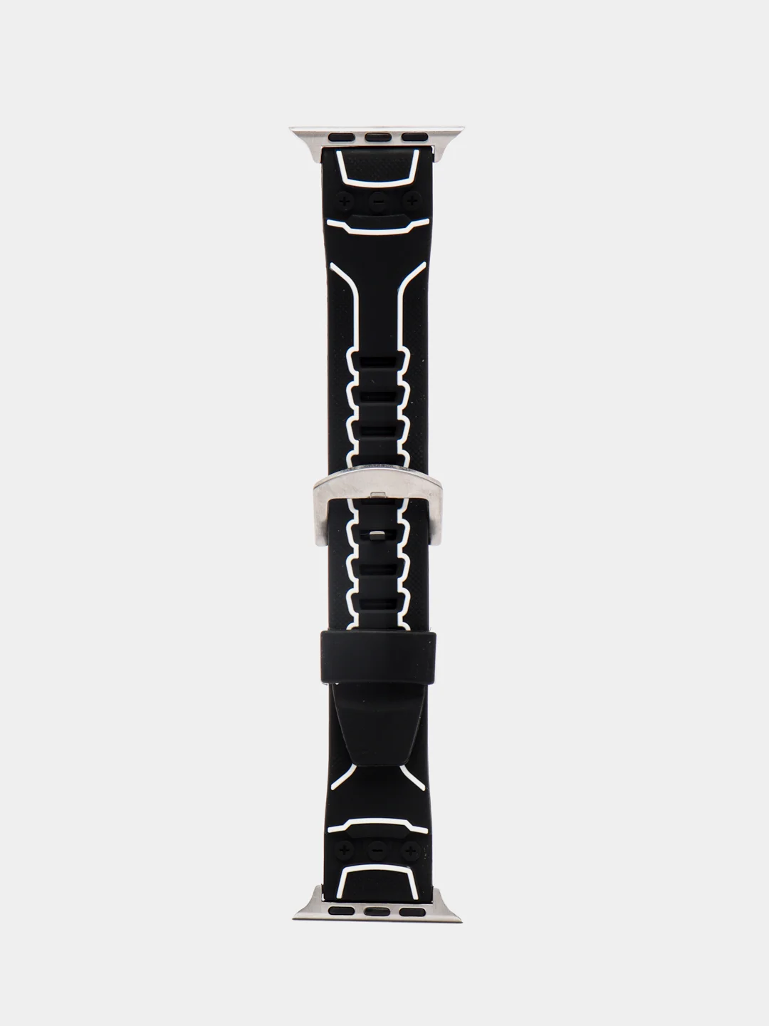 Черный силиконовый ремешок для Apple Watch 38/40/42/44 mm с застежкой