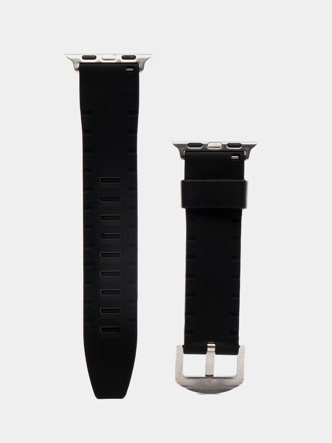 Тёмно-серый силиконовый ремешок для Apple Watch 38/40/42/44 mm с застежкой