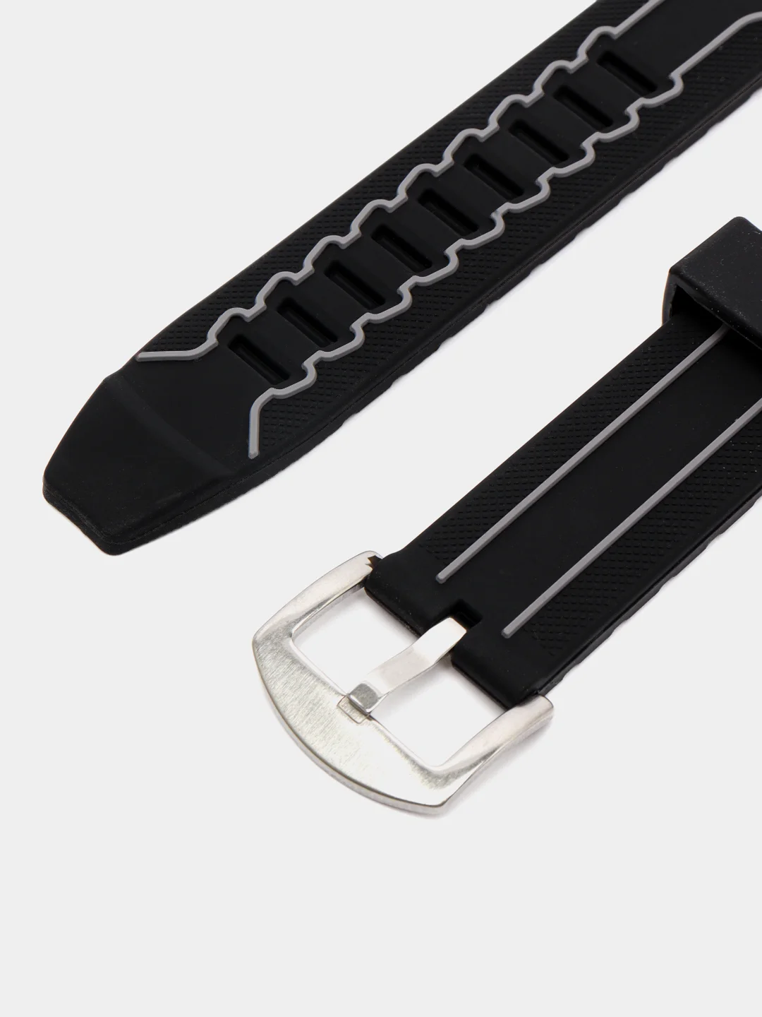 Тёмно-серый силиконовый ремешок для Apple Watch 38/40/42/44 mm с застежкой