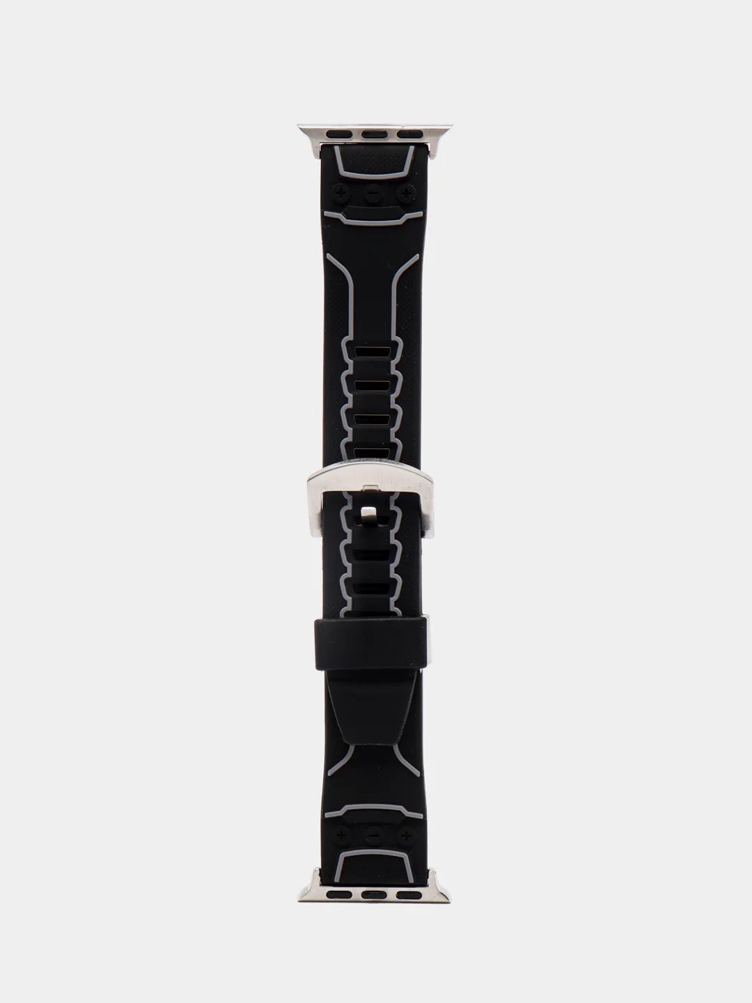 Тёмно-серый силиконовый ремешок для Apple Watch 38/40/42/44 mm с застежкой