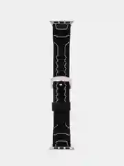 Тёмно-серый силиконовый ремешок для Apple Watch 38/40/42/44 mm с застежкой