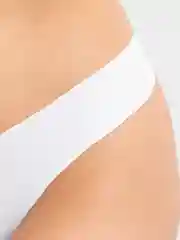 Белый женские трусы стринги базовые, бесшовные