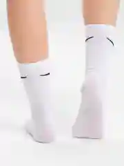 Носки женские высокие, белые, с принтом, спортивные